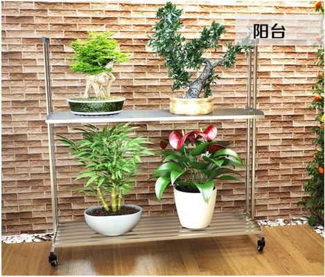Drilling Kitchen Rack On Wheels , Clutter - Free Metal Shelves In Kitchen