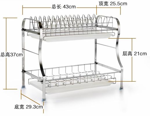2 Tier Stainless Steel Storage Racks On Wheels Free Move For Home Kitchen