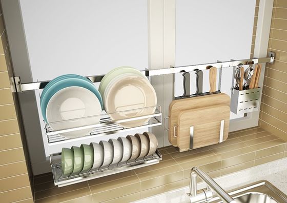 Wall Mounted Hanging Removable Kitchen Shelf Organizer For Microwave Oven