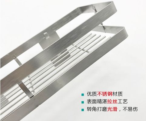 Stinless Steel Metal Kitchen Rack Shelves / Square Dinnerware Storage Rack