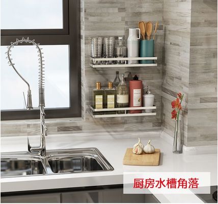 Stinless Steel Metal Kitchen Rack Shelves / Square Dinnerware Storage Rack