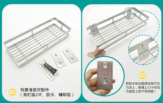 Stainless Steel Dish Shelf Kitchen Storage Racks Rustless Easy Install