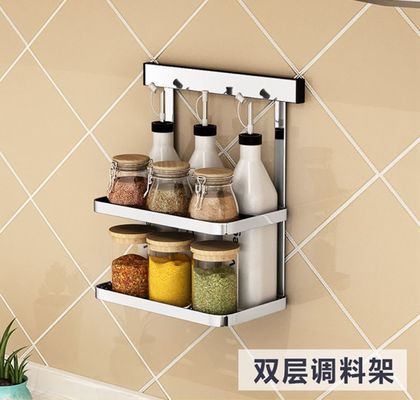 Multipurpose Kitchen Appliance Rack , Sticking Bathroom Shampoo Shelf