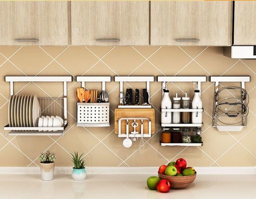 Multipurpose Kitchen Appliance Rack , Sticking Bathroom Shampoo Shelf