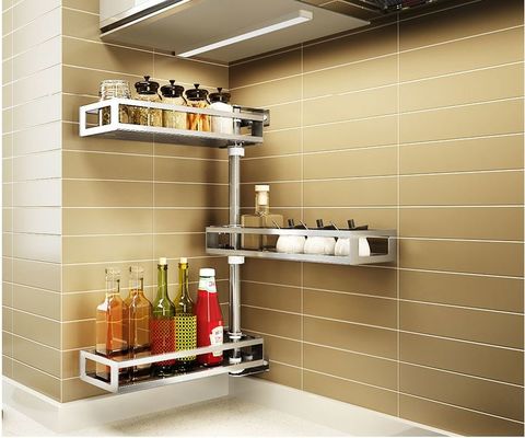 Fashion Style Countertop Storage Organizer , Adjustable Kitchen Counter Shelf Rack