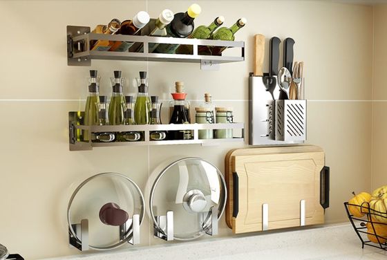 Wall Mounted Counter Kitchen Storage Racks With Drain Board Dish Drainer