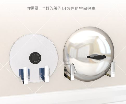 Pan Lid Drying Wall Mounted Kitchen Rack SUS304 Stinless Steel With Electroplating
