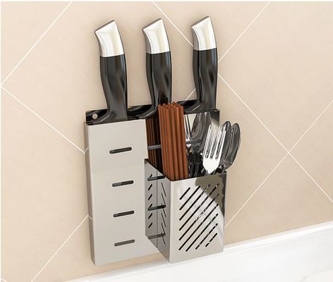 Ss Knife Storage Rack / Wall Mounted Kitchen Rack For Chopsticks Storage