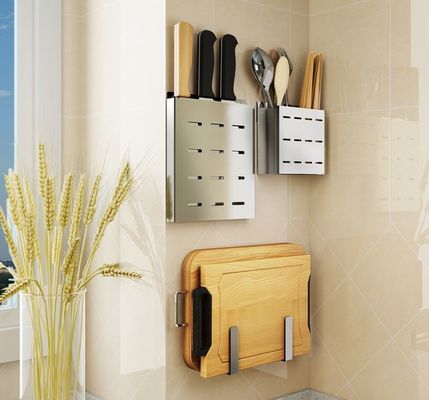 Ss Knife Storage Rack / Wall Mounted Kitchen Rack For Chopsticks Storage