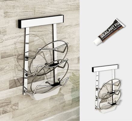 Simple Houseware Kitchen Plate Storage Rack , Wall Mounted Stainless Steel Rack For Dishes