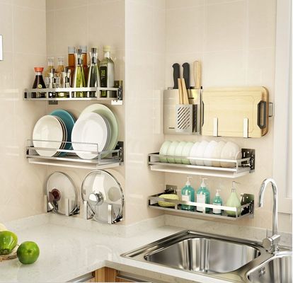 Bowl Plate Stainless Steel Kitchen Rack With 5cm Highten Guardrail
