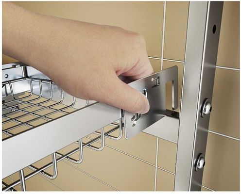 2 Tier Storage Organizer Stainless Steel Kitchen Rack On The Countertop