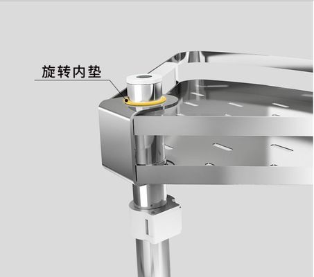 Wall Mounted Stainless Steel Kitchen Shelves , Adjustable Corner Kitchen Rack