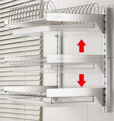 Two Tier Draining Rustless Stainless Steel Kitchen Rack With Chopstick Holder