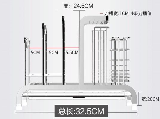 Cutting Board Holder Stainless Steel Kitchen Rack K304 Stainless Steel