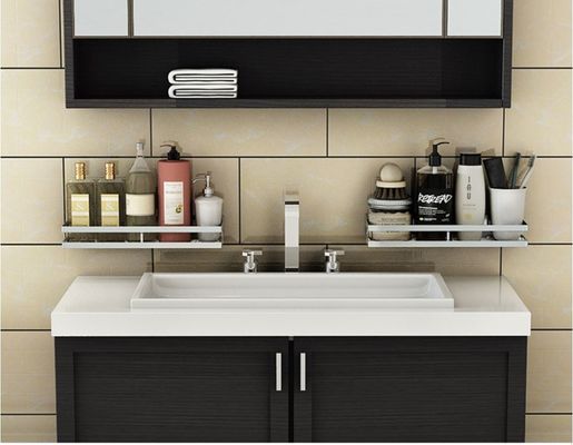 No Nail Stainless Steel Wall Spice Rack Seasoning Shelf Polish Stainless Steel