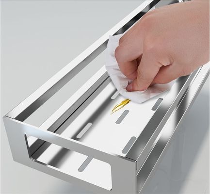 Eco - Friendly	Stainless Steel Wall Spice Rack Drilling On Wall Easy Cleaning