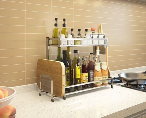 Seasoning Wall Mount Spice Rack , Mountable Spice Rack With Knife Holder