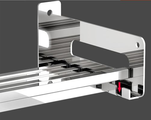 Kitchen Counter Top Stainless Steel Wall Spice Rack No Drilling Installation
