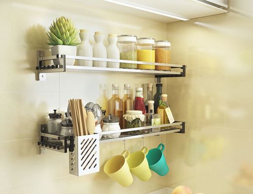 Customized Size Wall Mountable Spice Rack Non - Folding Rack Long Use Time