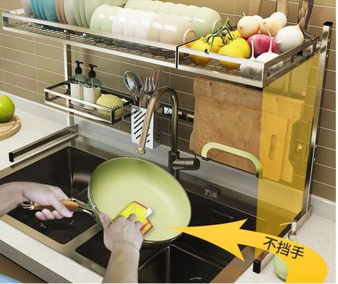 Kitchen Storage Fashion Dish Drying Shelf With Chopstick Holder Rrustless