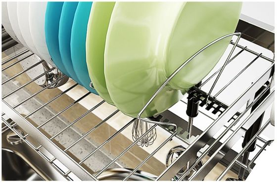 Wire Mesh Stainless Steel Dish Rack , Space Saving Dish Drainer Rack