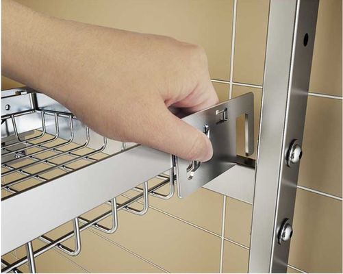 Wall Mounted Stainless Steel Dish Drying Rack , Kitchenware Compact Dish Rack