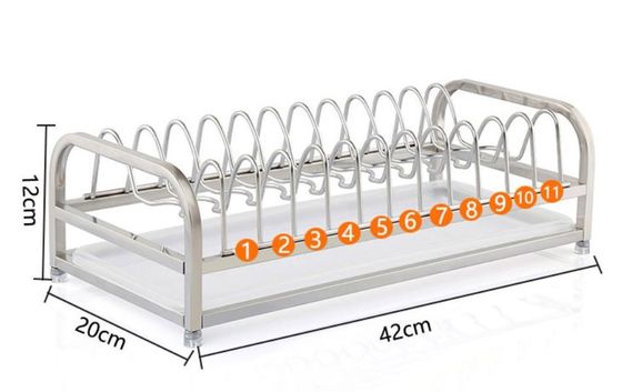 1-Tier Standing Dish Drying Rack , Countertop Storage Kitchen Dish Racks