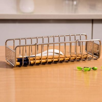Plates - Satin / Clear Dish Drying Shelf With Utensil Cup And 11 Slots
