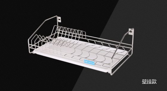 Kitchen Wall Mounted Dish Drying Shelf 304 Stainless Steel Sliver Color