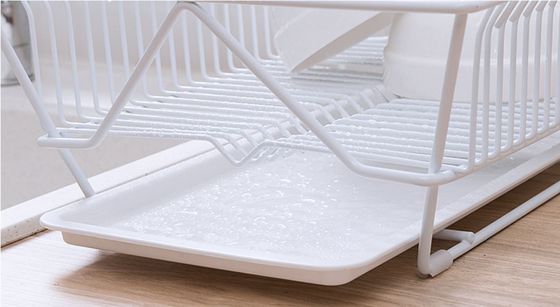 Metal Construction Kitchen Drying Rack , Removable Stainless Dish Rack