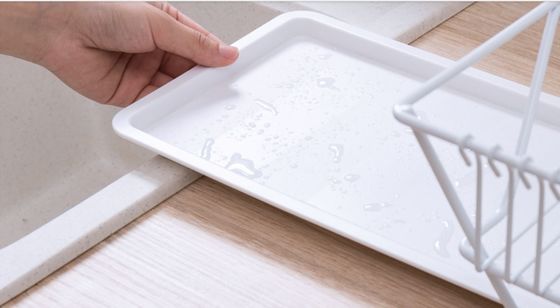 Metal Construction Kitchen Drying Rack , Removable Stainless Dish Rack