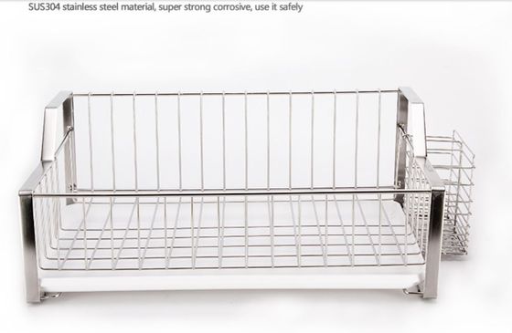 Shiny Finish Dish Drying Shelf Corrosion Resistance For One - Stop Storage