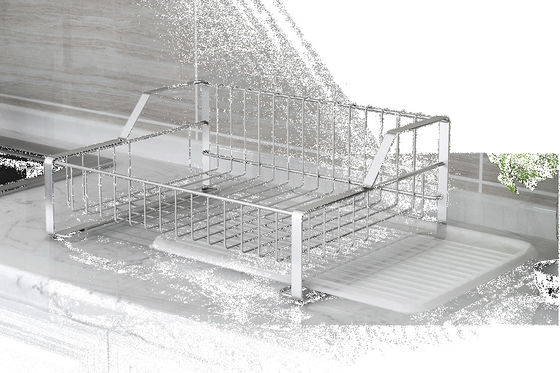 Stylish Modern Streamline Design Dish Drying Shelf Cutlery Storage And Drainboard