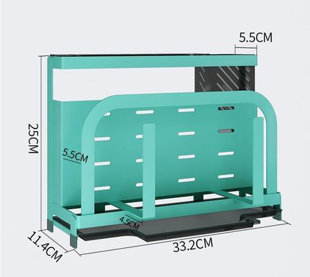 Green Color Kitchen Houseware Organizer Rust Resistance With Ensuring Strong Holding