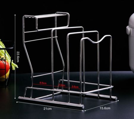 Long Lifespan Pan Organiser Rack , Upright Support Kitchen Knife Organizer