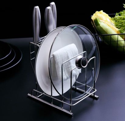 Long Lifespan Pan Organiser Rack , Upright Support Kitchen Knife Organizer