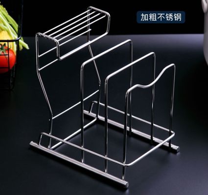 Long Lifespan Pan Organiser Rack , Upright Support Kitchen Knife Organizer