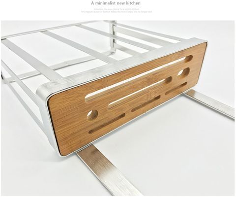 Wall Mounted Cookware Lid Organizer , Chopping Board Stainless Steel Wire Shelves
