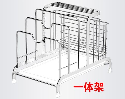 Knife Block Storage Lid Rack Organizer , Countertop Kitchen Organiser Rack