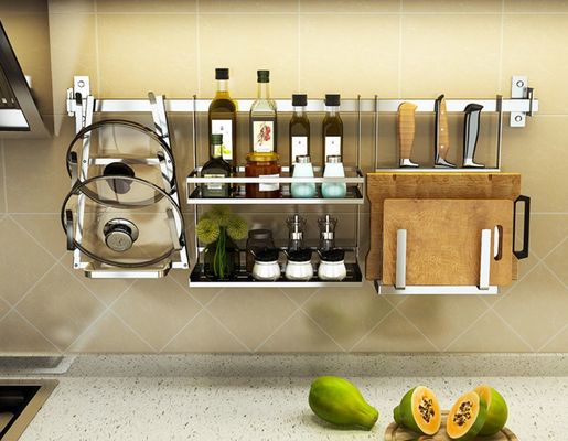 Glossy And Smooth Kitchen Houseware Organizer Convenient Storage Chrome Plate