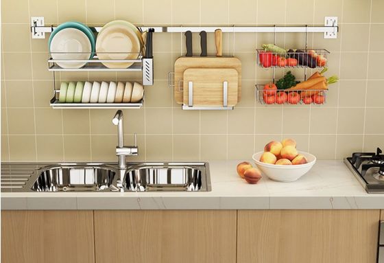 Silver Color Kitchen Houseware Organizer For Holding Kitchen Appliance