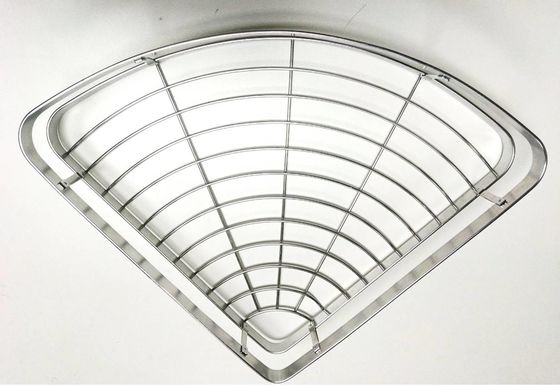 Wall Mounted Bathroom Storage Rack / Sanitary Ware Shelf Wire Mesh Shelving