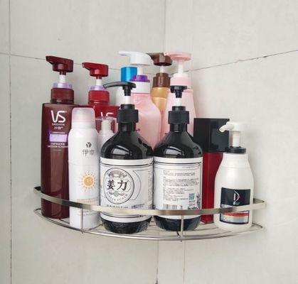 Wall Mounted Bathroom Storage Rack / Sanitary Ware Shelf Wire Mesh Shelving