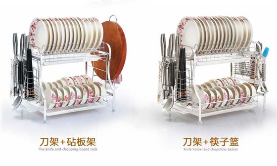Chrome Plated Metal Kitchen Baskets , Convenient Tiered Kitchen Basket