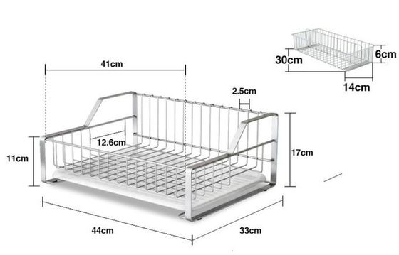 Fruit And Food Store Kitchen Wire Baskets With Flat Design Of The Bottom Tier