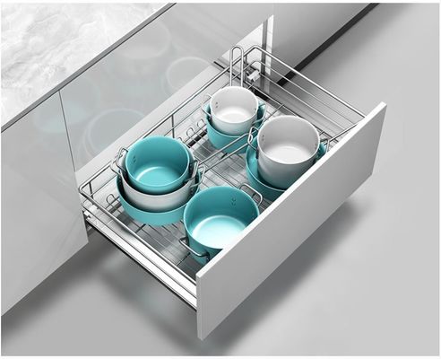 Moving Smoothly Kitchen Pull Out Basket Universal Open For Corner Cabinet