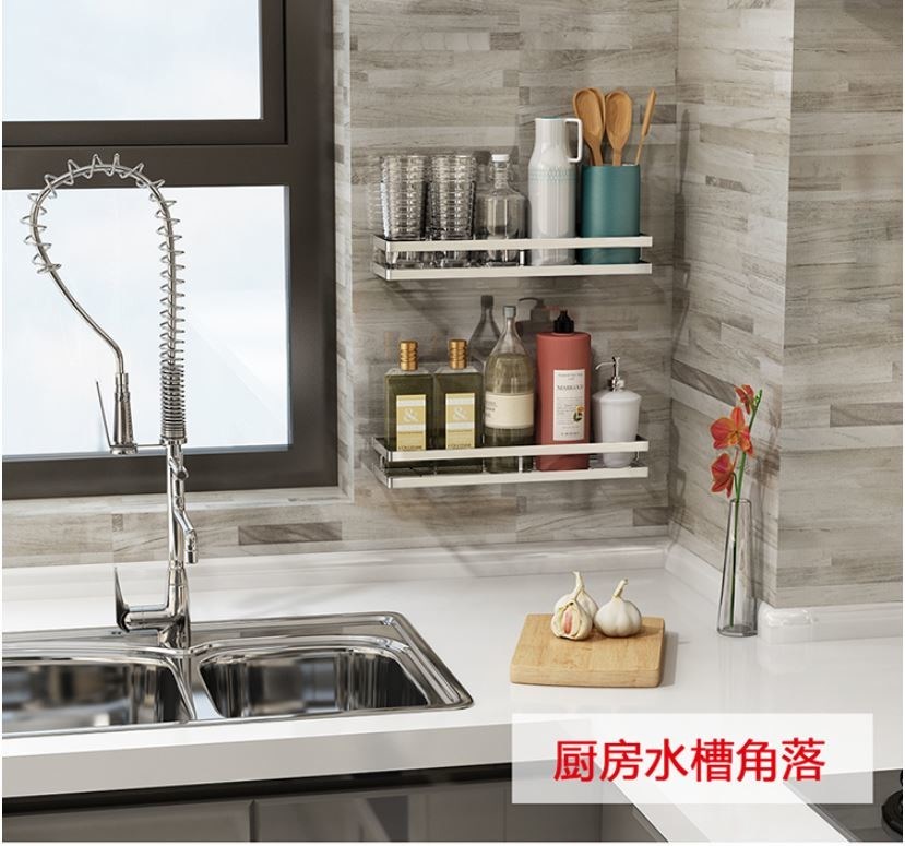 Stainless Steel Dish Shelf Kitchen Storage Racks Rustless Easy Install