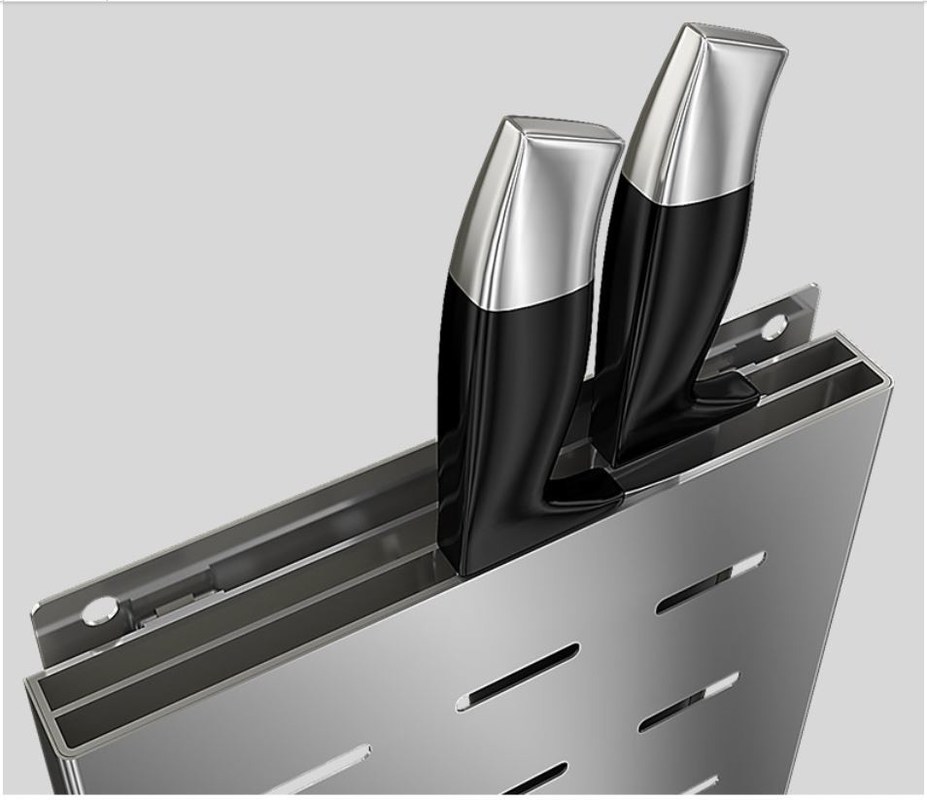 Ss Knife Storage Rack / Wall Mounted Kitchen Rack For Chopsticks Storage