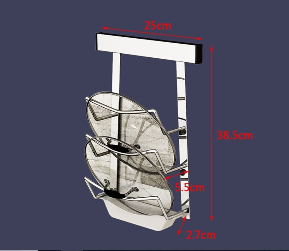 Simple Houseware Kitchen Plate Storage Rack , Wall Mounted Stainless Steel Rack For Dishes